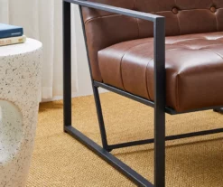 Glitzhome Modern Industrial Faux Leather Accent Chairs, 2-Pack -Storage supplies store 810598913 A0 6