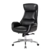 Black Mid-Century Modern Faux Leather Executive Office Chair 1 Black Mid-Century Modern Faux Leather Executive Office Chair -Storage supplies store 810598936 A0 1