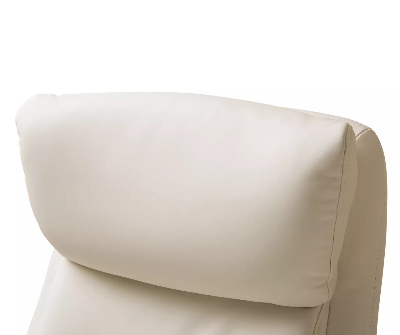 Cream Mid-Century Modern Faux Leather Executive Office Chair 8 Cream Mid-Century Modern Faux Leather Executive Office Chair - Image 6