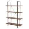 Walnut Modern Open 4-Shelf Bookcase -Storage supplies store 810598940 A0 1