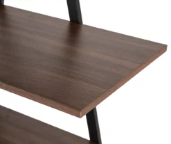 Walnut Modern A-Frame 4-Shelf Bookcase -Storage supplies store 810598942 A0 4