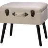Seashell White Velvet Suitcase Storage Stool -Storage supplies store 810598945 A0 1