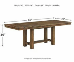 Moriville Extension Leaf Dining Table -Storage supplies store 810599584 9