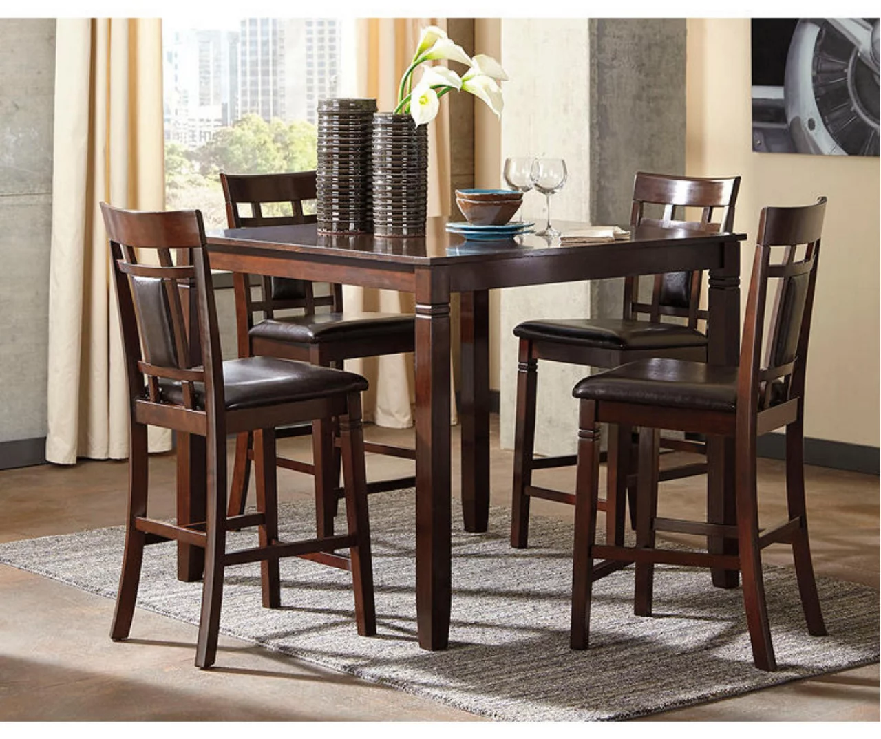 Bennox 5-Piece Counter-Height Dining Set 4 Bennox 5-Piece Counter-Height Dining Set - Image 2