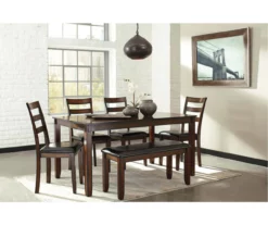 Coviar 6-Piece Dining Set With Bench -Storage supplies store 810599628 4