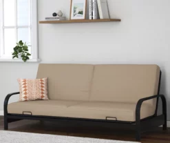 DHP Elbern Black Metal Futon With Cover -Storage supplies store 810599700 B0 02