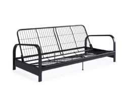 DHP Elbern Black Metal Futon With Cover -Storage supplies store 810599700 810600181 810600182 A8 3