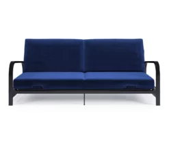 DHP Elbern Black Metal Futon With Cover