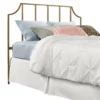 International Lux Satin Gold Queen Metal Headboard -Storage supplies store 810604240 A0