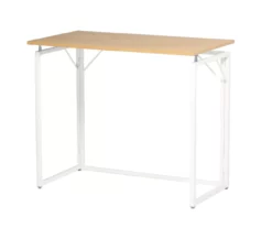 Blonde Wood & White Folding Desk