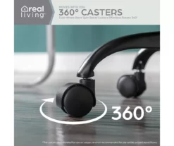 Cream Faux Wool Boucle Rolling Swivel Office Chair -Storage supplies store 810606674 A0 6