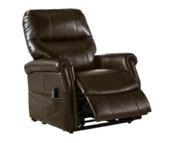 Markridge Chocolate Faux Leather Power Lift Recliner 21 Markridge Chocolate Faux Leather Power Lift Recliner -Storage supplies store 810609737 4