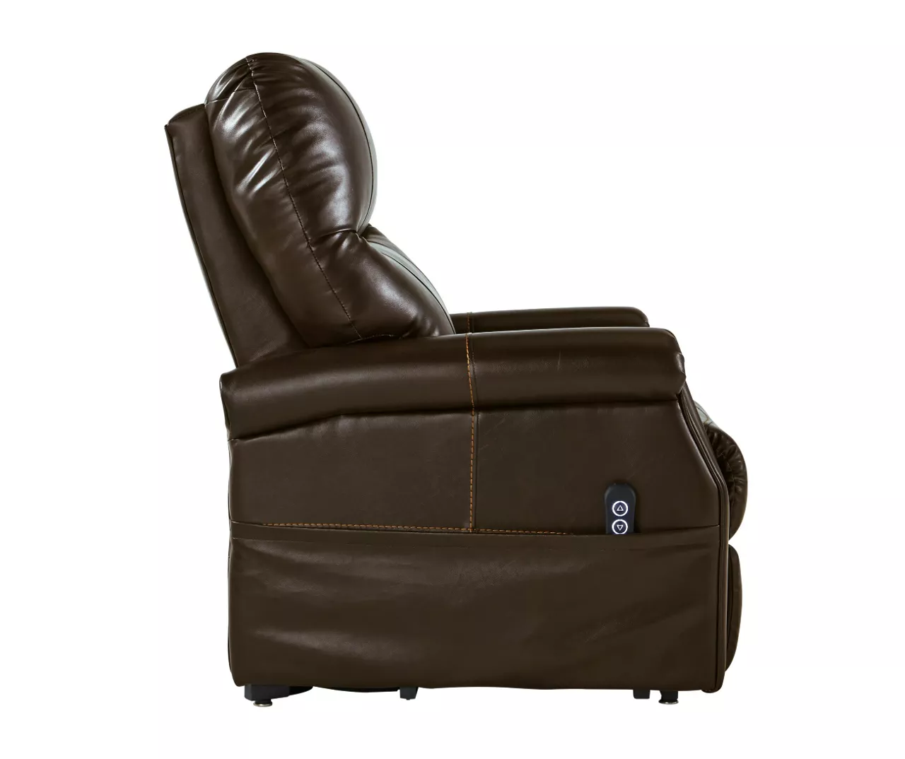 Markridge Chocolate Faux Leather Power Lift Recliner 12 Markridge Chocolate Faux Leather Power Lift Recliner - Image 10