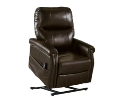Markridge Chocolate Faux Leather Power Lift Recliner 22 Markridge Chocolate Faux Leather Power Lift Recliner -Storage supplies store 810609737 9