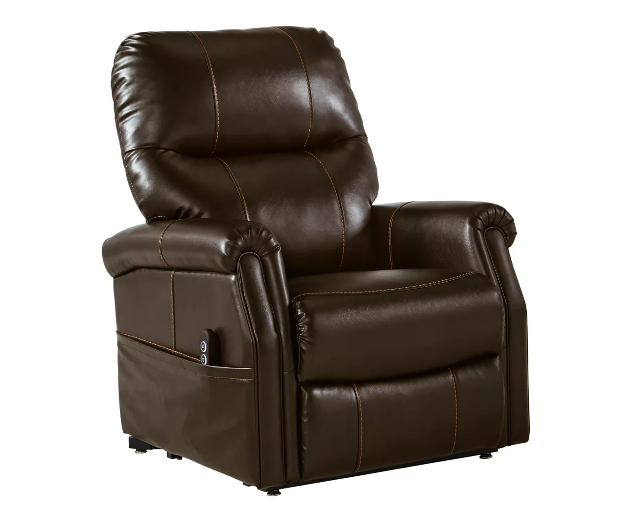 Markridge Chocolate Faux Leather Power Lift Recliner 9 Markridge Chocolate Faux Leather Power Lift Recliner - Image 7