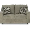 Cascilla Pewter Gray Loveseat -Storage supplies store 810609754 2
