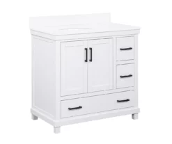 DHP Atwater Living Mills White Bathroom Vanity With Sink
