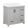 DHP Atwater Living Mills Gray Bathroom Vanity With White Sink -Storage supplies store 810610512 A0