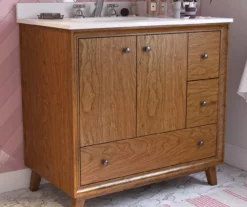 DHP Atwater Living Delias Bathroom Vanity With White Sink -Storage supplies store 810610513 B0 2