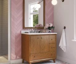 DHP Atwater Living Delias Bathroom Vanity With White Sink -Storage supplies store 810610513 B0 5