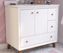 DHP Atwater Living Delias Bathroom Vanity With White Sink -Storage supplies store 810610514 B0 2