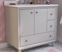 DHP Atwater Living Delias Bathroom Vanity With White Sink -Storage supplies store 810610515 B0 2