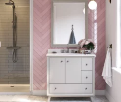 DHP Atwater Living Delias Bathroom Vanity With White Sink -Storage supplies store 810610515 B0 3