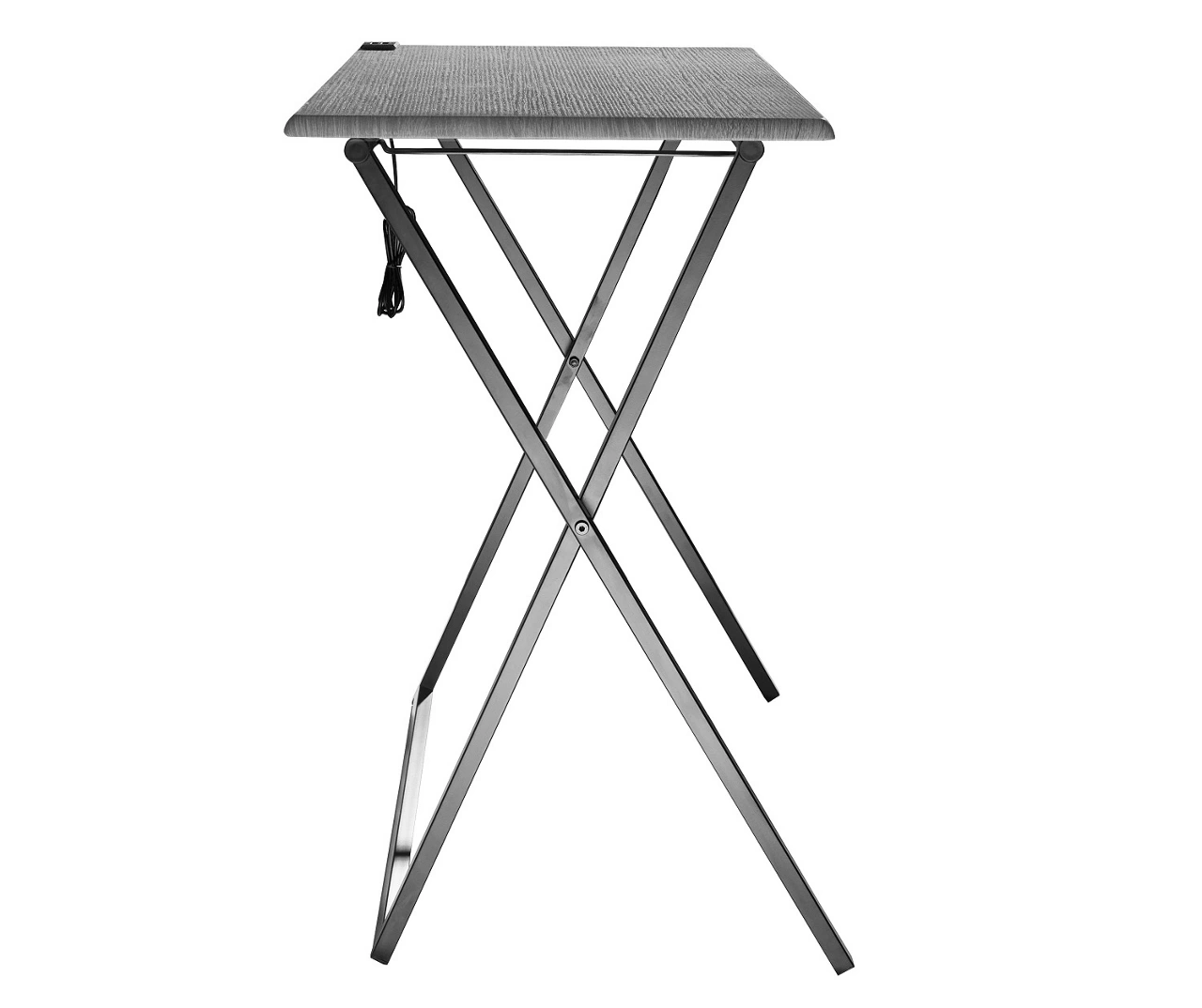 Wood Look Folding Table With USB Charging 4 Wood Look Folding Table With USB Charging - Image 2