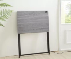 Wood Look Folding Table With USB Charging 19 Wood Look Folding Table With USB Charging -Storage supplies store 810612177 B0 1