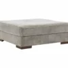 Bayless Smoke Oversize Accent Ottoman -Storage supplies store 810612199 1