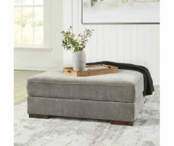 Bayless Smoke Oversize Accent Ottoman -Storage supplies store 810612199 3