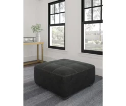Bilgray Black Faux Leather Oversize Accent Ottoman 8 Bilgray Black Faux Leather Oversize Accent Ottoman -Storage supplies store 810612225 5