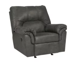Bladen Slate Faux Leather Rocker Recliner -Storage supplies store 810612227 3