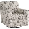 Abney Floral Swivel Accent Chair -Storage supplies store 810612251 1