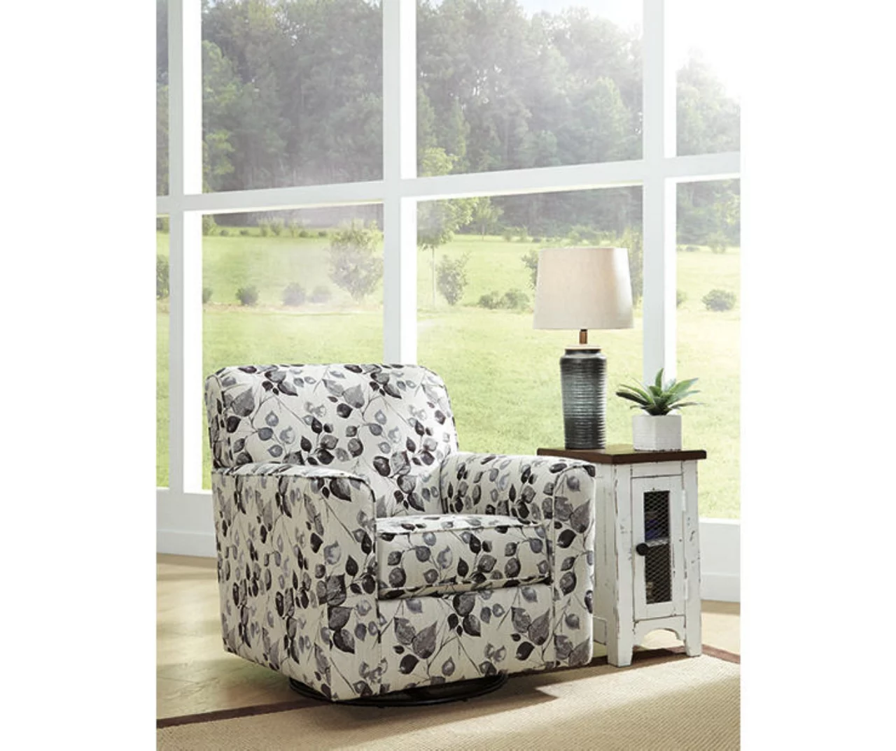 Abney Floral Swivel Accent Chair 4 Abney Floral Swivel Accent Chair - Image 2