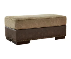 Alesbury Brown Faux Leather Ottoman 8 Alesbury Brown Faux Leather Ottoman -Storage supplies store 810612254 1