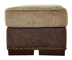 Alesbury Brown Faux Leather Ottoman 9 Alesbury Brown Faux Leather Ottoman -Storage supplies store 810612254 3