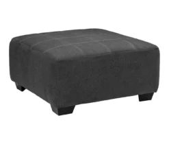 Ambee Gray Oversize Accent Ottoman
