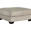 Ardsley Gray Oversize Accent Ottoman -Storage supplies store 810612267 1