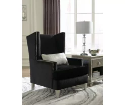 Harriotte Black Accent Chair -Storage supplies store 810612309 1
