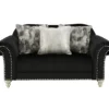 Harriotte Black Loveseat 1 Harriotte Black Loveseat -Storage supplies store 810612312