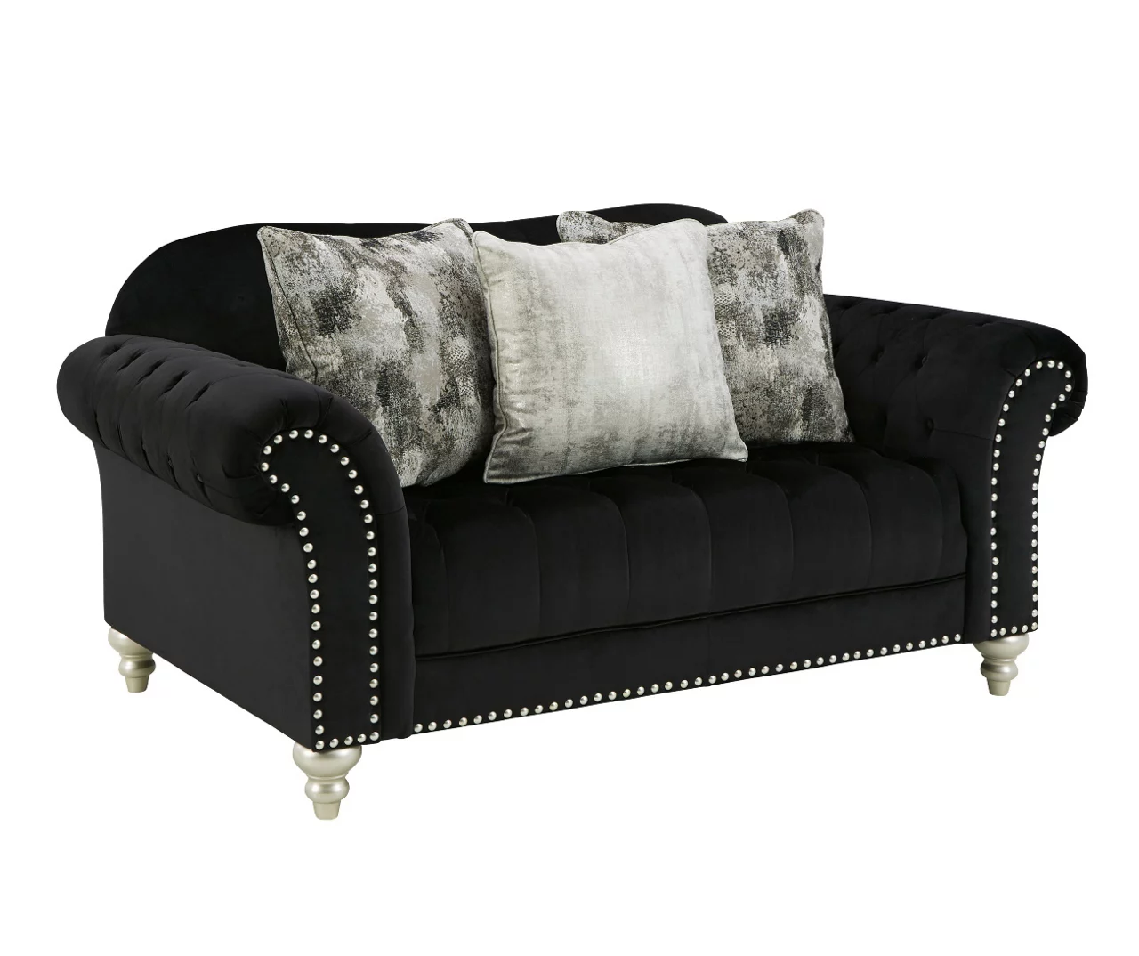 Harriotte Black Loveseat 4 Harriotte Black Loveseat - Image 2