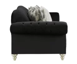 Harriotte Black Loveseat 10 Harriotte Black Loveseat -Storage supplies store 810612312 4
