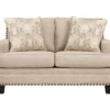 Claredon Beige Loveseat -Storage supplies store 810612332 2