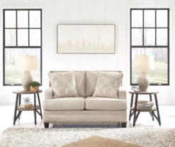 Claredon Beige Loveseat -Storage supplies store 810612332 3