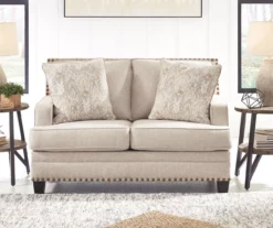 Claredon Beige Loveseat -Storage supplies store 810612332 4