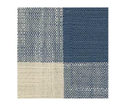 Meggett Blue & Beige Plaid Oversize Accent Ottoman -Storage supplies store 810612370 2