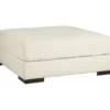 Zada White Oversize Accent Ottoman -Storage supplies store 810612391 1