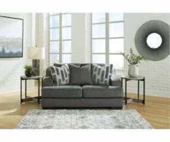 Lessinger Gray Loveseat -Storage supplies store 810612401 5