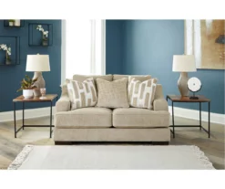 Lessinger Beige Loveseat -Storage supplies store 810612402 5